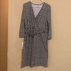 Talbots Dress - work ready wear black and cream